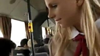 Euro Schoolgirl creampied in Bus ctoan