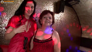 Granny and youthful chick in the swinger party