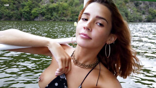 Agatha Vega gets horny on the boat and plays with her pussy