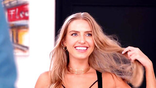 Double penetration with a starry eyed blonde hottie