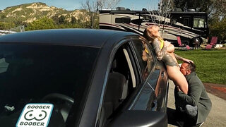 Big boobs blonde takes this big daddy for a hard ride