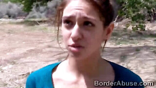 Slender immigrant crossed border to get nail by hunk officer