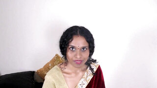 Amateur MILF from India is showing off her nice  b ody