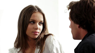 A chick that has small tits is getting cumshot by her partner