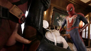 Spiderman parody featuring an ebony that enjoys threesomes