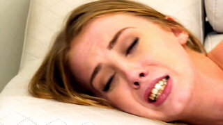 Chloe Scott fucks a college friend, a nerd wearing glasses