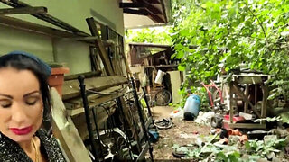 Lucky and unyielding dude fucking a crazy hot brunette