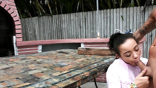 Bearded fellow gets horny after licking his babe's pussy