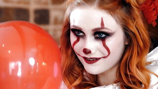 Scarlet Skies is having a Halloween bang with her stepbro