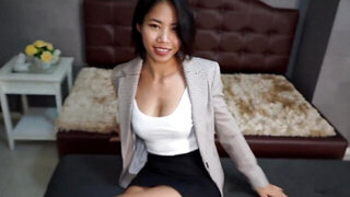 Thai girl with a round booty gets fucked in POV too