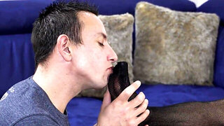 Blonde GILF is having sex with a submissive person