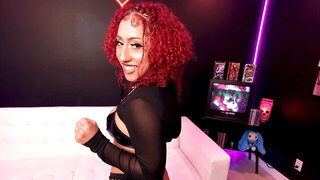 Kira Perez showing off before taking on a huge penis