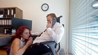 Redheaded babe gives up her pussy to start a business