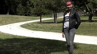 Skinny French girl is going to fuck her tight asshole