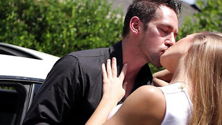 Dude is happy to let an expectational blonde ride his dick