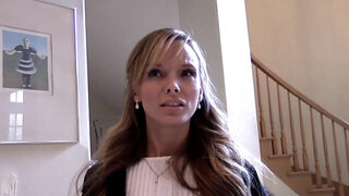 Real estate blonde getting licked and fucked big time