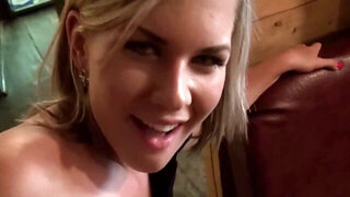 Bartender babe is going to suck and screw with passion