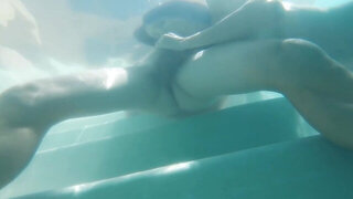 Underwater fuck with a big boobs brunette babe