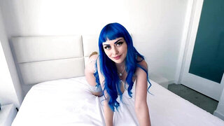 Jewelz Blu is about to take on two massive dicks