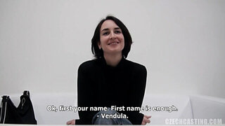 Czech asshole of a cute amateur brunette gets drilled