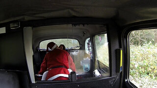 Skinny babe gets licked and dicked by Santa himself