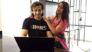 Indian doll with big naturals swallows the jizz after excellent blowjob