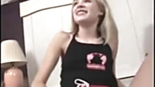 Her platinum-blonde virgin cunt gets destroyed