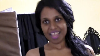 Point of view of an Indian woman giving a sloppy blowjob