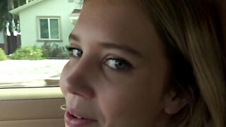 Barely legal blonde wants money and his mature cock