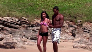 Curious teen with small tits tests the BBC