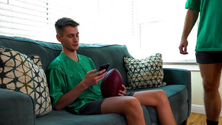 Eating out his tight asshole befeore puttng his cock in it