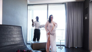 Big woman with huge tits tries BBC in hotel room