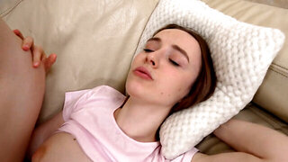 Radiant brunette ho creampied after school by step bro