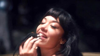 Petite teen double penetrated in taxi by bestfriends