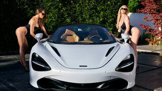 Busty lesbians get wet and slutty in fantasy cam duo