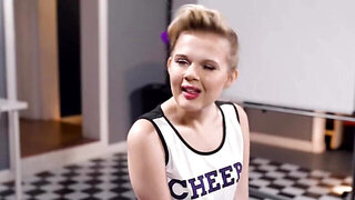 Naughty cheerleaders turn each other lesbian in a wild fuck