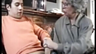 Granny nailing her grandson