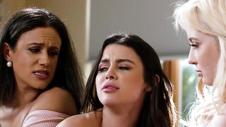 Stepmom is going to settle their little lesbo quarrel