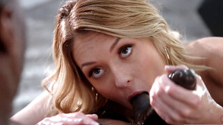 The taste of a white girl's pussy makes a black man go crazy