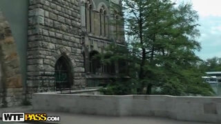 Awesome public sex adventure with hot babe