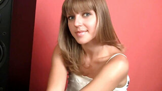 18-year-old Russian shows her natural tits and more