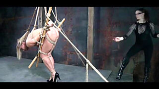 Sapphic BONDAGE & DISCIPLINE Weirdo Gimp Dia Zerva Flogged in Restrain Bondage