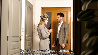 My mom's hot best friend is crazy about my thick stick