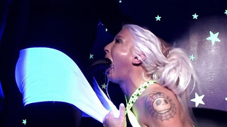 Blonde with a crazy hot body takes BBC all the way in