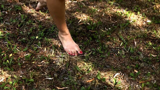 Megan Love is in the park where she gets worshipped