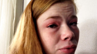 Redheaded girl pulled by the hair and fucked silly too