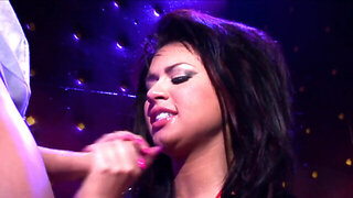 Big hair and big tits: Eva Angelina gets fucked in neon glow