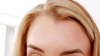 Blonde with a pretty face is going to get rammed hard