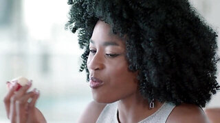 Lesbo interracial spectacle with two insanely hot women