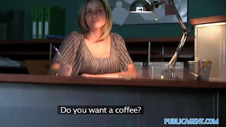 PublicAgent Office secretary romped by a hefty bone